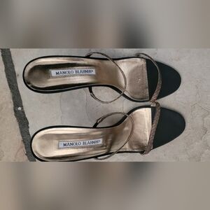 Manolo Blahnik Black and broze Women's Sandals
